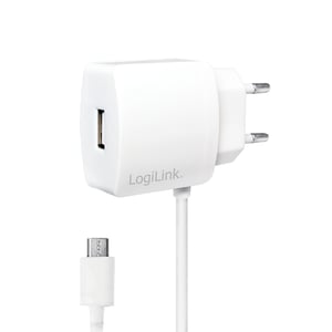 LogiLink PA0146W Ladegerät für mobile Geräte: Smartphone, Tablet, Weiß, Wechselstrom, für den Innenbereich