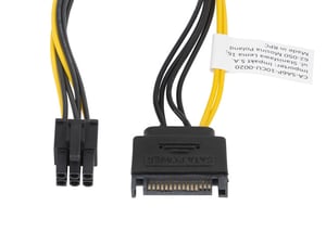 Lanberg CA-SA6P-10CU-0020 SATA Cable, 0.2 m, SATA 15-pin, Black, Red