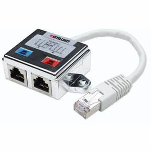 Intellinet 504195 RJ-45-kabelomkopplare 2x RJ-45 Silver