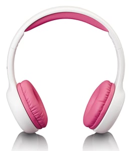 Lenco HP-010PK Kopfhörer/Headset, kabelgebunden, Kopfbügel, Musik, Rosa, Weiß