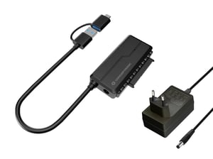Conceptronic ABBY21B adapter för USB Type-A till SATA 22-stiftskablar, svart