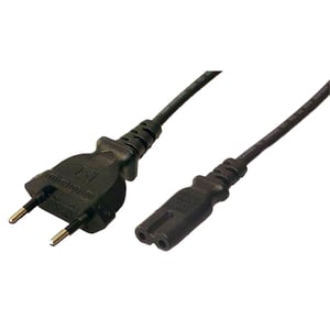 LogiLink CP092 Netzkabel, schwarz, 1,8 m, Netzstecker Typ C, C8-Panel