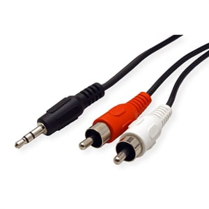 ROLINE 11.09.4349 ljudkabel 10 m 3,5 mm 2 x RCA Svart