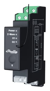 Shelly Qubino Wave Pro 2PM​ Stromrelais Schwarz