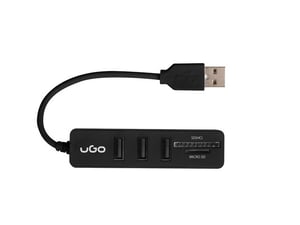 uGo UHU-1551 huby i koncentratory USB 2.0 480 Mbit/s Czarny