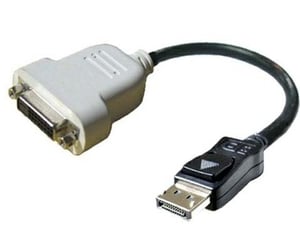 DELL DisplayPort – DVI-D 0,23 m Schwarz, Weiß