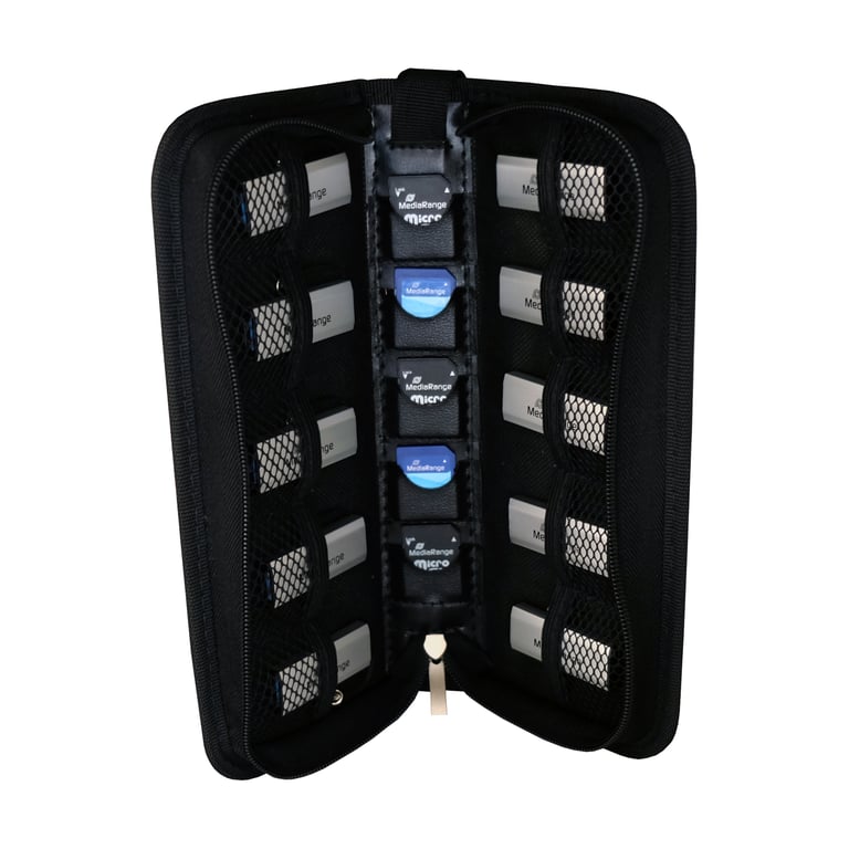 MediaRange BOX99 etui na karty pamięci 5 kart(y) Nylon Czarny