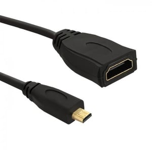 Qoltec 50399 HDMI-kabel 0,2 m HDMI typ A (standard) HDMI typ D (mikro) Svart