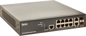 Barox RY-LGSP23-10G przełącznik sieciowy Zarządzany L2/L3 Gigabit Ethernet (10/100/1000) Obsługa PoE 1U Czarny
