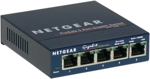 NETGEAR GS105 Icke-hanterad Gigabit Ethernet (10/100/1000) Blå