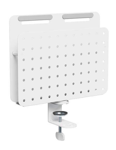 Activejet Organizer na biurko APB-006W obrotowa tablica perforowana z pionowym organizatorem szaro-biała