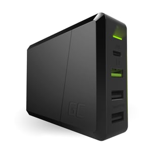 Green Cell CHARGC01 Portable Device Charger, Universal, Black, AC Power, Fast Charging, Indoor