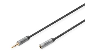 Digitus Audio-Verlängerungskabel, 3,5-mm-Miniklinkenstecker auf 3,5-mm-Klinkenbuchse