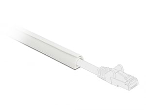 DeLOCK Mini Cable Tray, Self-Closing, 10 x 10 mm – 1 m Long, White