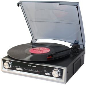 Roadstar TTR-8634 Plattenteller, schwarz, silber