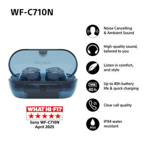 Sony WFC710NL.CE7 True Wireless Stereo (TWS)-Ohrhörer/Headset, In-Ear, Verbindungen/Musik, USB Typ C, Bluetooth, Blau