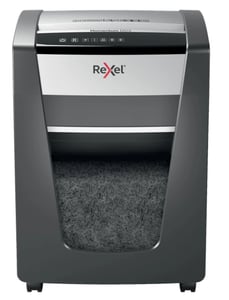 Rexel M515 dokumentförstörare, mikroskärning, 60 dB, 23 cm, svart, silver