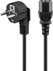 Goobay 50078 Power Cord, Black, 2.5 m, CEE7/7, IEC C13