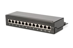 Digitus skrivbordsmonterad patchpanel CAT 6A, klass EA, skärmad, svart