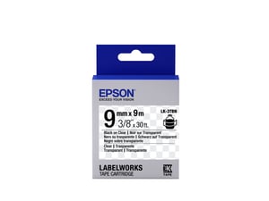 Epson Etikettenkassette Transparent LK-3TBN Clear Black/Clear 9 mm (9 m)