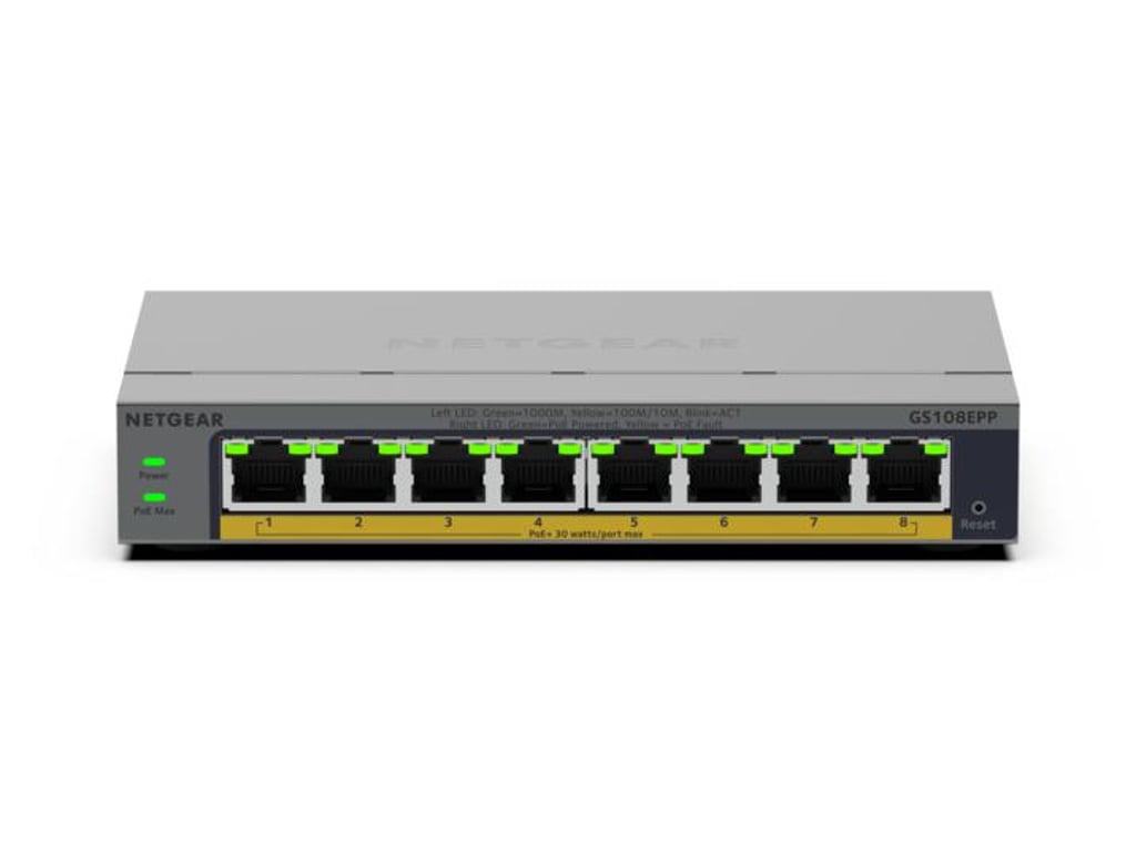 фото Комутатор керований рівня 2 Netgear GS108EPP