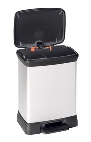 Curver Deco Bins Deco 28 l Prostokątny Plastik Czarny, Szary
