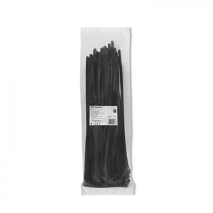 Qoltec 52233 kabelband, avtagbart kabelband, nylon, svart, 100 st.