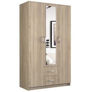 Topeshop ROMANA 120 SON L Wardrobe and Closet, 6 shelves, 3 doors, Oak