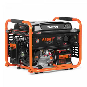 Daewoo GDA 7500DFE generator 6000 W 30 l bensin Orange, Svart