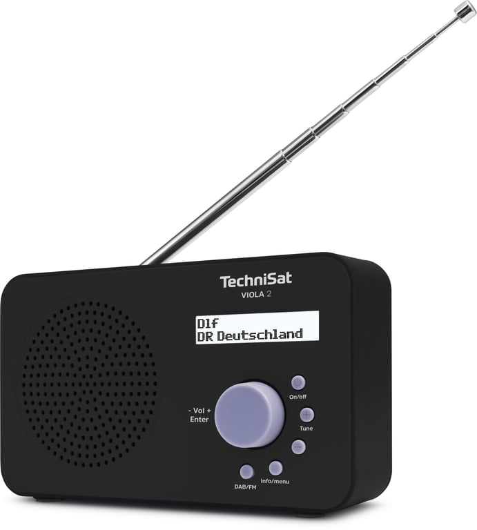 TechniSat VIOLA 2 Przenośny Analogowe i cyfrowe Czarny