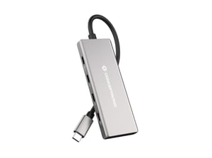 Conceptronic HUBBIES17G USB 3.2 Gen 2 (3.1 Gen 2) Type-C Hubs and Concentrators, 10,000 Mbit/s, Gray