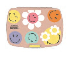 Lässig SmileyWorld Pojemnik na lunch Polipropylen (PP) Wielobarwny, Różowy 1 szt.