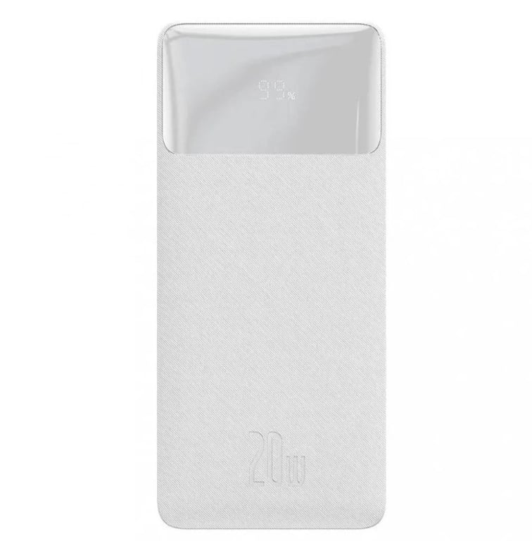 фото Зовнішній акумулятор (павербанк) Baseus Bipow Digital Display 30000mAh 15W White (PPDML-K02)