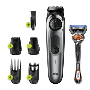 Braun Barttrimmer BT7220 Netz-/Akku-Betrieb 39–2 cm Schwarz, Grau