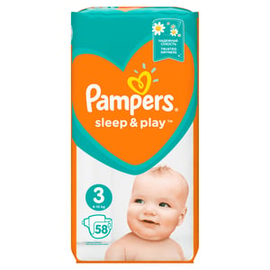 Pampers 81664437 engångsblöja Pojke, flicka 3 58 st.
