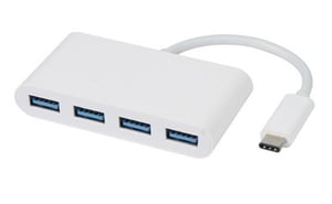 Vivanco 34292 USB 3.2 Gen 1 (3.1 Gen 1) Type-C Hubs and Concentrators, 5000 Mbit/s, White