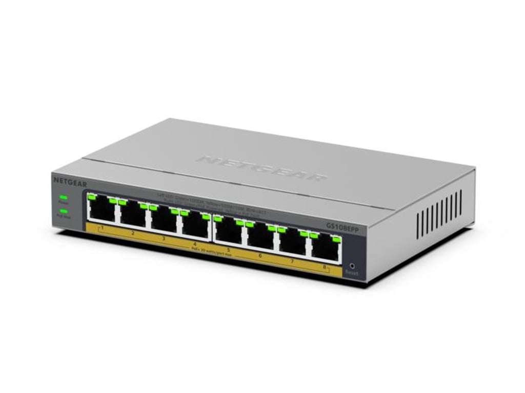 фото Комутатор керований рівня 2 Netgear GS108EPP