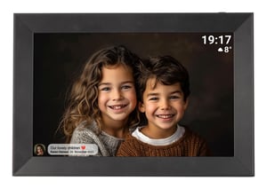 Denver PFF-1012 Digital Photo Frame, Black, 25.6 cm (10.1"), Touchscreen, Wi-Fi