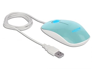 DeLOCK 12538 Office Mouse, Ambidextrous, USB Type-A, Optical, 1200 DPI