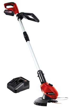 Einhell GE-CT 18 Li 1x 2,5 Ah batteridriven grästrimmer, justerbart handtag 24 cm, 0 W, batteri, svart, röd