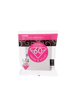 Hario VCF-02-100W-H kaffefilter, 100 st. Vit kopp Engångsfilter för kaffe