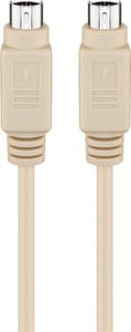 Goobay 50555 PS/2-Kabel 2 m 6-polig Mini-DIN Beige