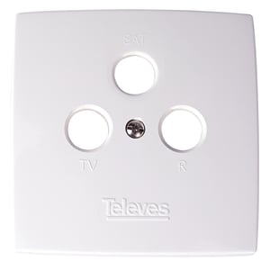 Televes 544302 ram för uttag och strömbrytare, vit