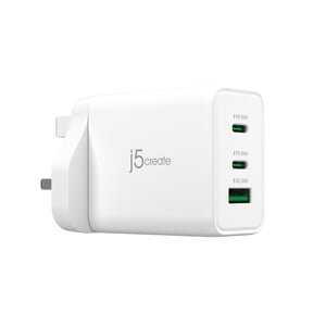 j5create JUP3365F-FN Ladegerät für mobile Geräte – Headset, Notebook, Mobiltelefon, Laptop, tragbare Spielkonsole, Smartwatch, Tablet – Weiß – Wechselstrom – Schnellladung – Intern