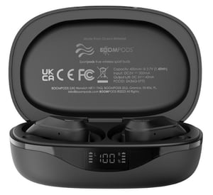 Boompods Sportpods Ocean True Wireless Stereo (TWS) Over-Ear Headset Bluetooth Calls/Music Black