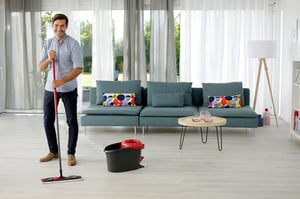 Vileda Ultramat Turbo XL mop Suchy i Mokry Mikrofibra Czarny, Czerwony
