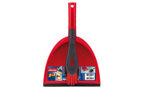 Vileda 141742 Dustpan/Dustpan Set Black, Red Dustpan and Brush Set