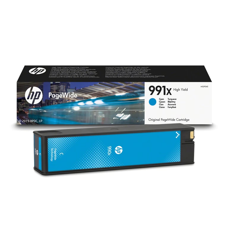 HP Oryginalny błękitny wkład atramentowy 991X PageWide o dużej pojemności