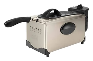 Black & Decker BXDF2100E Single 3 L Standalone 2100 W Deep Fryer, Black, Stainless Steel
