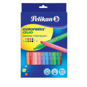 Pelikan Colorella Duo C407 Fine Multicolor Marker, 12-pack